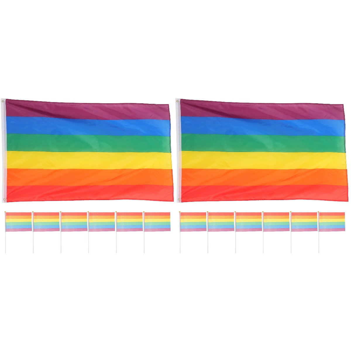 14 Pcs Rainbow Flag Outdoor Sign Mini Flags Lgbtq Pride for Kids ...