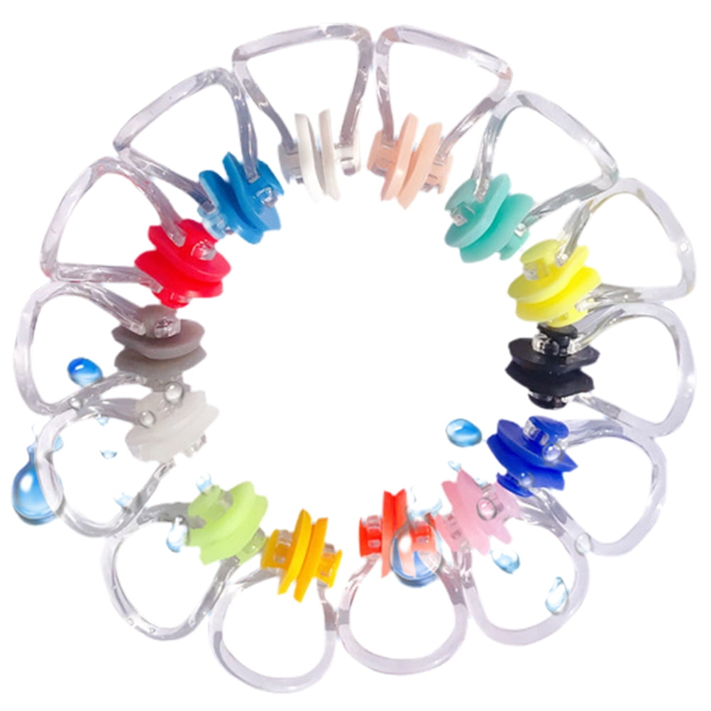 14 Pcs Random Color Waterproof Silicone Swimming Nose Clip Diving