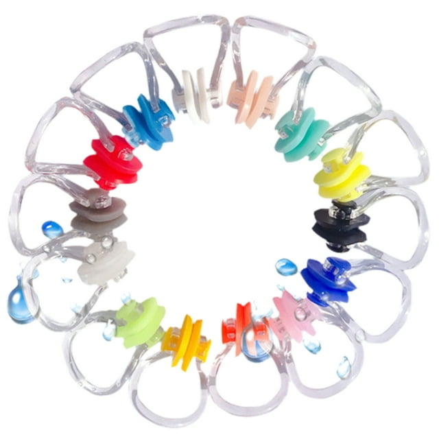 14 Pcs Random Color Waterproof Silicone Swimming Nose Clip Diving