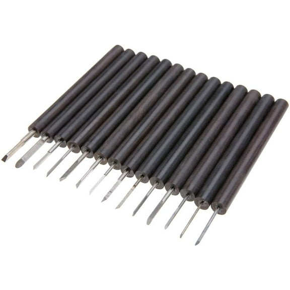 14 Pcs Sandalwood Carving Tools Set, Woodworking Hand Chisel Compact Wood Carving Knife with Storage Case for DIY Art Craft Carpentry Beginners Carvers Amateur