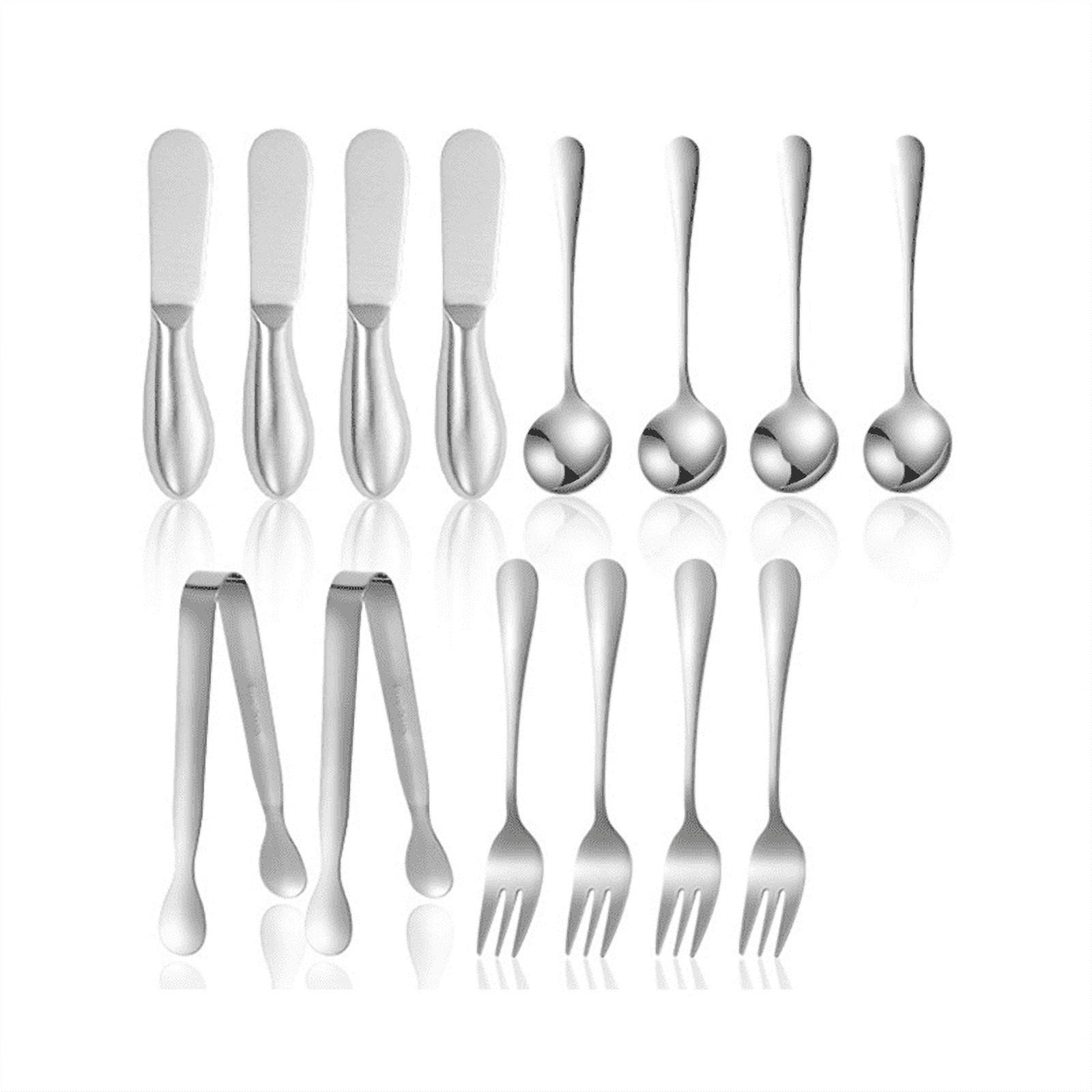 14 Pcs Silver Cheese Spreader Knives Set, Butter Knife Spreaders for