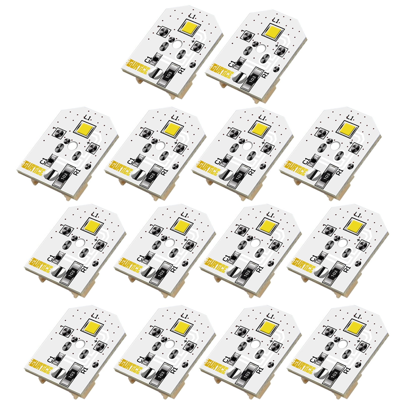 14 Pcs WR55X11132 WR55X25754 Refrigerator Light Replacement LED for GE Refrigerator WR55X30602 WR55X26486 PS4704284 3033142 EAP12172918 AP6261806 PS12172918 AP5646375, No-Include Plastic Cover