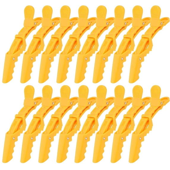 14 Pcs Yellow Alligator Hair Clips for Styling Sectioning Larger Salon Pro Hair Clips for Barber Hair Clips for Coloring Cutting Big Alligator Salon Clips for Hair Styling Accessories