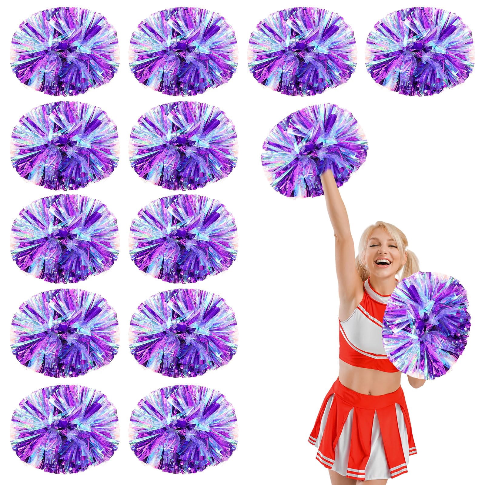 14 Pcscheerleading poms,pom poms Cheerleading with Handle Style Cheer Pom Pomsfor Dance, Matches