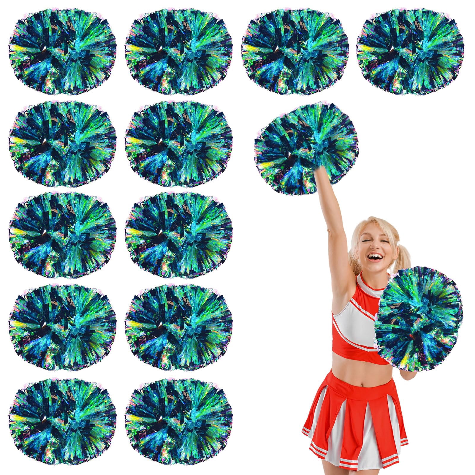 14 Pcscheerleading poms,pom poms Cheerleading with Handle Style Cheer Pom Pomsfor Dance, Matches