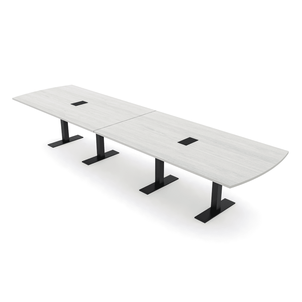 Rectangle Modular Table 14 Person Arc Rectangle Modular Conference Table w/Electric T-Bases ...