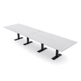 thumbnail image 1 of 14 Person Modular Powered Rectangular Conference Table Metal T Bases, 1 of 6