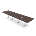 thumbnail image 1 of 14 Person Modular Powered Rectangular Conference Table Metal T Bases, 1 of 8