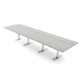 thumbnail image 1 of 14 Person Modular Powered Rectangular Conference Table Metal T Bases, 1 of 6