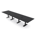 thumbnail image 1 of 14 Person Modular Powered Rectangular Conference Table Metal T Bases, 1 of 8