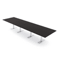 thumbnail image 1 of 14 Person Modular Powered Rectangular Conference Table Metal T Bases, 1 of 6