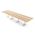 thumbnail image 1 of 14 Person Modular Powered Rectangular Conference Table Metal T Bases, 1 of 6