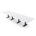 thumbnail image 1 of 14 Person Modular Powered Rectangular Conference Table Metal T Bases, 1 of 6