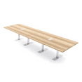 thumbnail image 1 of 14 Person Modular Powered Rectangular Conference Table Metal T Bases, 1 of 8