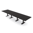 thumbnail image 1 of 14 Person Modular Powered Rectangular Conference Table Metal T Bases, 1 of 6