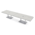 thumbnail image 1 of 14 Person Rounded Corner Boardroom Table With Metal Base Power Module, 1 of 7