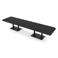 thumbnail image 1 of 14 Person Rounded Corner Boardroom Table With Metal Base Power Module, 1 of 5