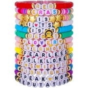 HISMART 14-Piece Bohemian Beaded Friendship Bracelets – Colorful Inspiration Jewelry Set for Wife, Girlfriend, and College Students
