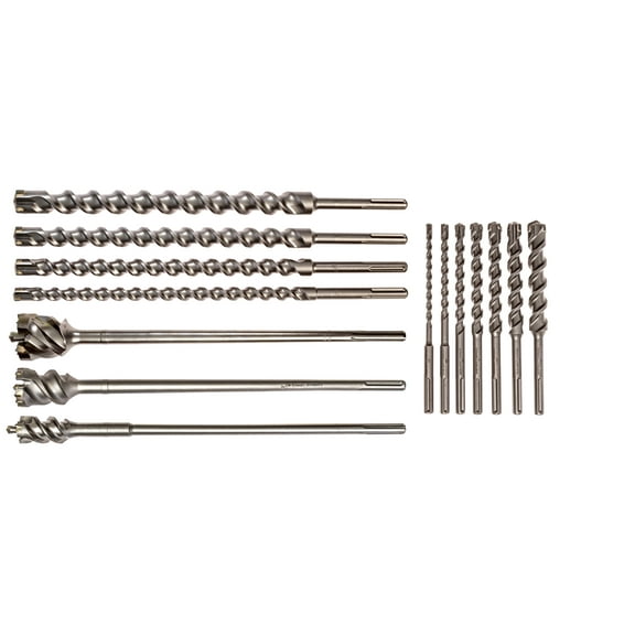 14 Piece Carbide Tipped BIT, Masonry Drill Bit Set, SDS Max