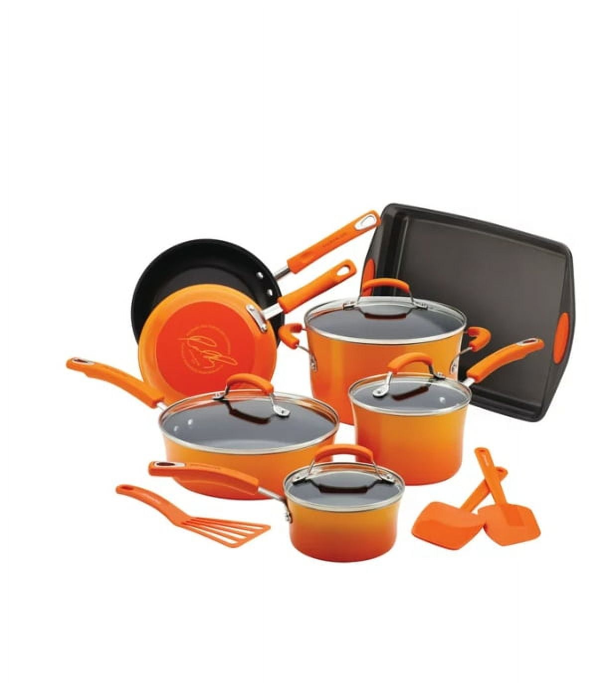 14Piece Classic Bright's Nonstick Pots and Pans Set, Cookware Set with