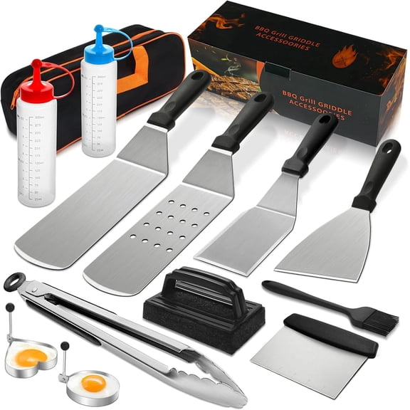 14-Piece Complete BBQ Accessory Set Premium Heat-Resistant Stainless Steel Easy to Clean, Store & Carry Professional Chef-Grade Grilling Tools Ideal Gift for BBQ & Camping Lovers