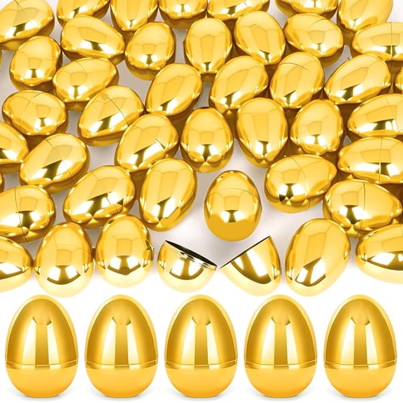 14 Piece Golden Metallic Easter Eggs