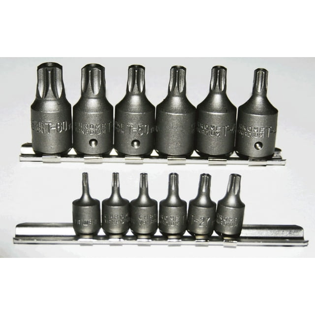 14Piece HeavyDuty Tamper Proof TORX Star Socket Set