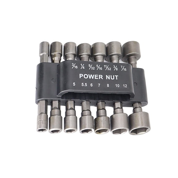 14 Piece Hex Shank Nut Driver Socket Set Drill Bit Set, 1/4 Inch Hex Shank Metric & SAE Socket Drill Bits For Cordless & Corded Power Drills