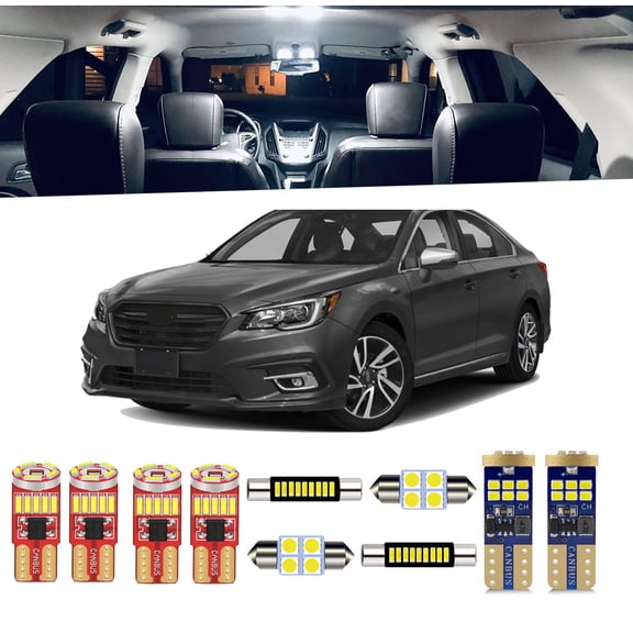 14 Piece Interior LED Lights Kit for Subaru Legacy BN 2010-2020 Interior LED Light Bulbs Package + Install Tool