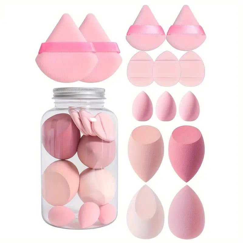 14-Piece Makeup Sponge Set IFF17 Makeup Sponge Mixer 7 Powder Puffs 4 ...