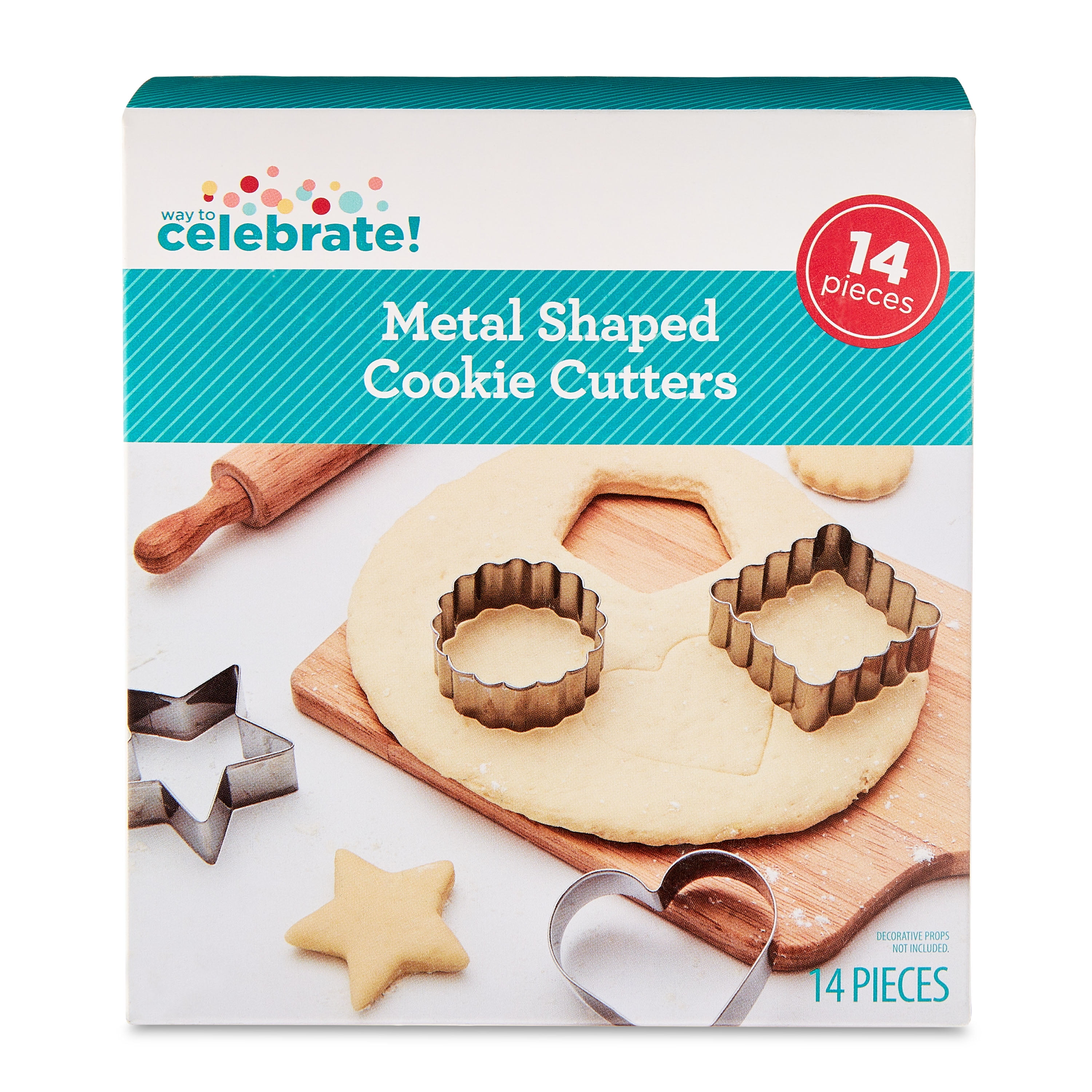 14-Piece Metal Cookie Cutter Set for Baking and Fondant