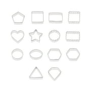 14 Count, Assorted Shapes, Metal Cookie Cutters Set, by Way To Celebrate