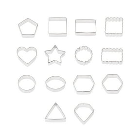 14 Count, Assorted Shapes, Metal Cookie Cutters Set, by Way To Celebrate