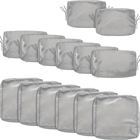 14-Piece Patio Cushion Cover Set, Waterproof Replacement Covers for 6-Seat Wicker Sofa