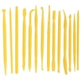 thumbnail image 1 of 14-Piece Plastic Craft Clay Modeling Tool Set for Shaping, Sculpting, and Cake Embossing Decor - Yellow, 1 of 8
