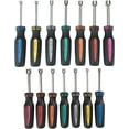 thumbnail image 1 of 14 Piece SAE and Metric Professional Automotive Nut Driver Set Color Coded Nonslip TPR Hand Grips and 3-inch Hollow Shaft, 1 of 2