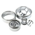 14 Piece Stainless Steel Round Die Baking Tool Cookie Decoration Cake
