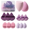 thumbnail image 1 of 14 Piece Triangle Powder Puff & Makeup Sponge Set, Soft Beauty Blender Kit for Liquid Foundation, Cream, and Loose Powder - Dual-Use Wet and Dry, 1 of 9