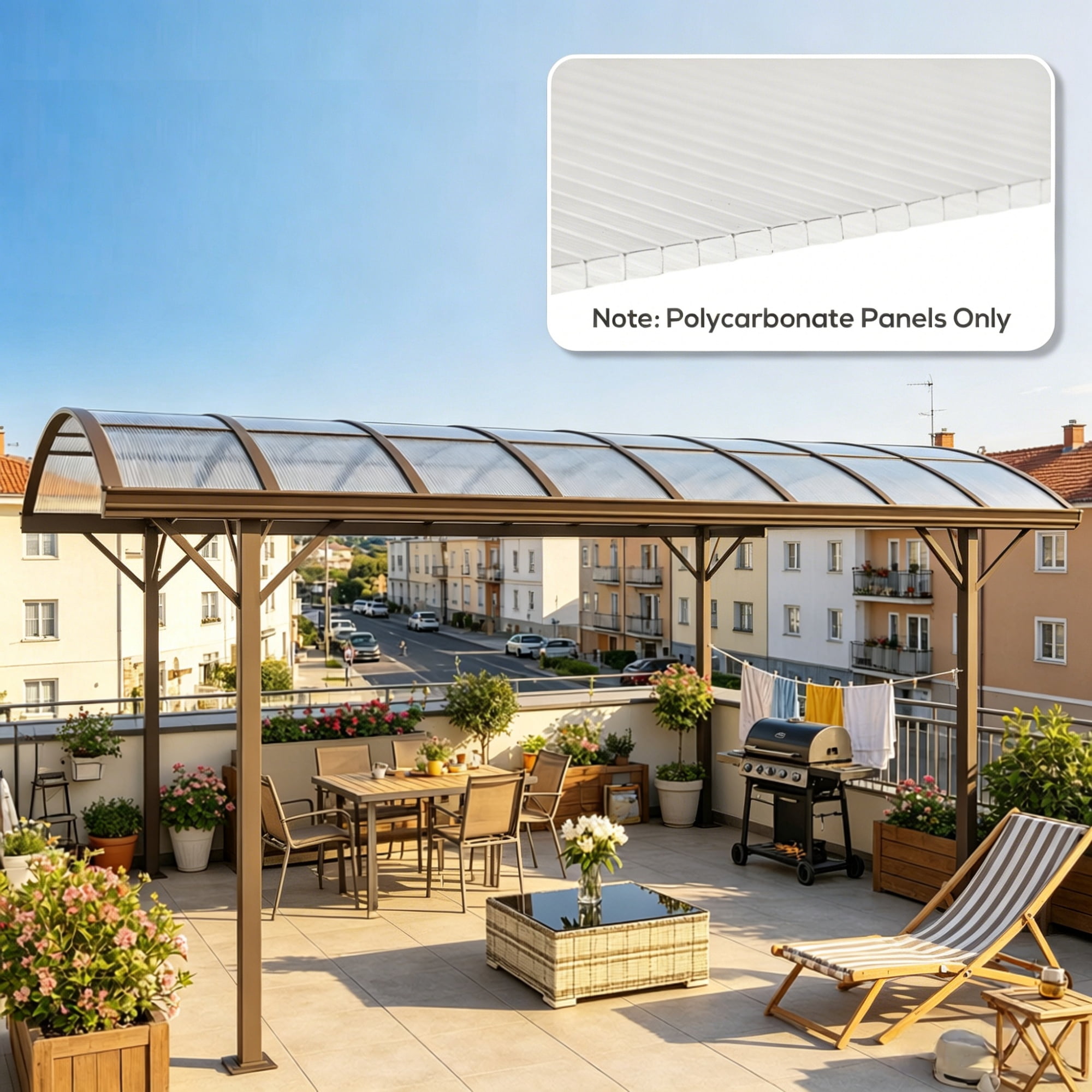 14 Pieces 4'x2'x0.16" Twin-Wall Polycarbonate Greenhouse Panels Clear Waterproof UV Protected for Gardening And Agriculture（Polycarbonate Panels Only）