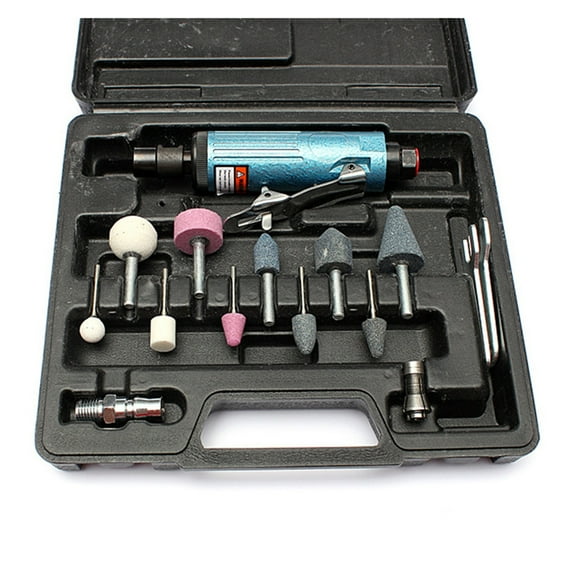 14 Pieces Air Compressor Die Grinder Grinding Polish Stone Kit 1/4 Air Grinder Mill Engraving Tools Kits Pneumatic Tools