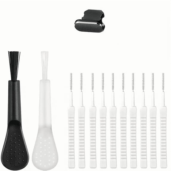 14 Pieces Cleaning Kit for Charging Port, Multifunctional Cleaning Tool Compatible with Airpods, , Keyboard, Car Vent, and More Lightning Port Devices