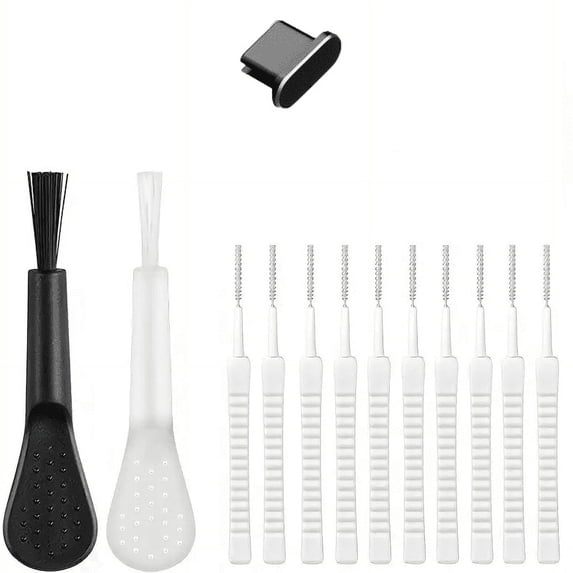 14 Pieces Cleaning Kit for Charging Port, Multifunctional Cleaning Tool Compatible with Airpods, , Keyboard, Car Vent, and More Lightning Port Devices