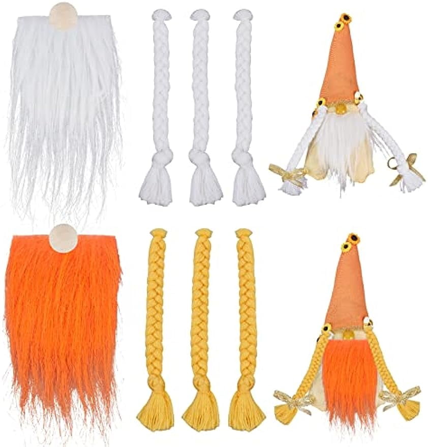 14 Pieces Gnome Beard Faux Fur Gnome Beards Cotton Pigtail Dwarf Beard