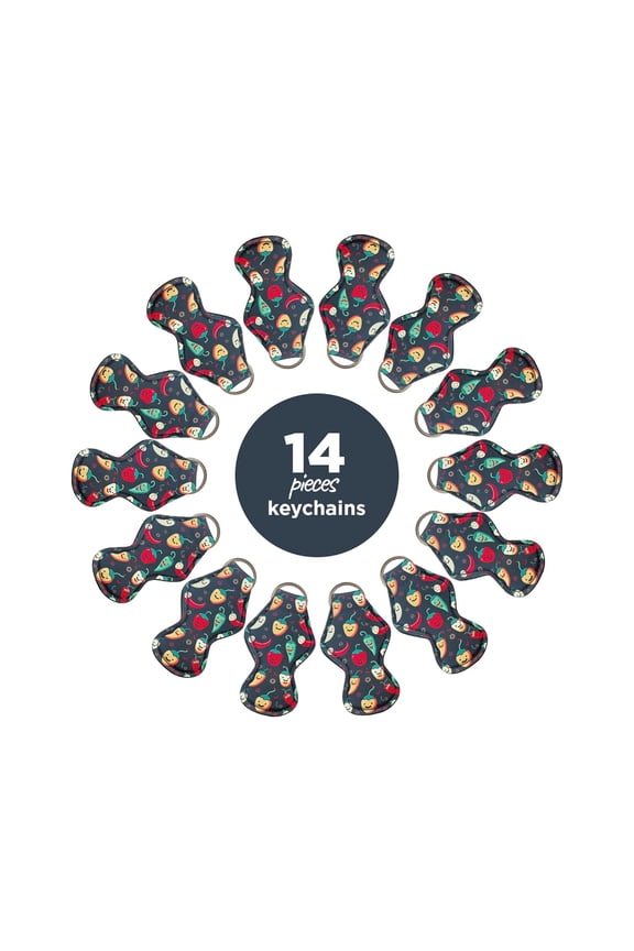 14-Pieces Keychain Holder for Mini Tabasco Hot Sauce Fun & Spicy Accessory for Travel, Gifts, and Everyday Use