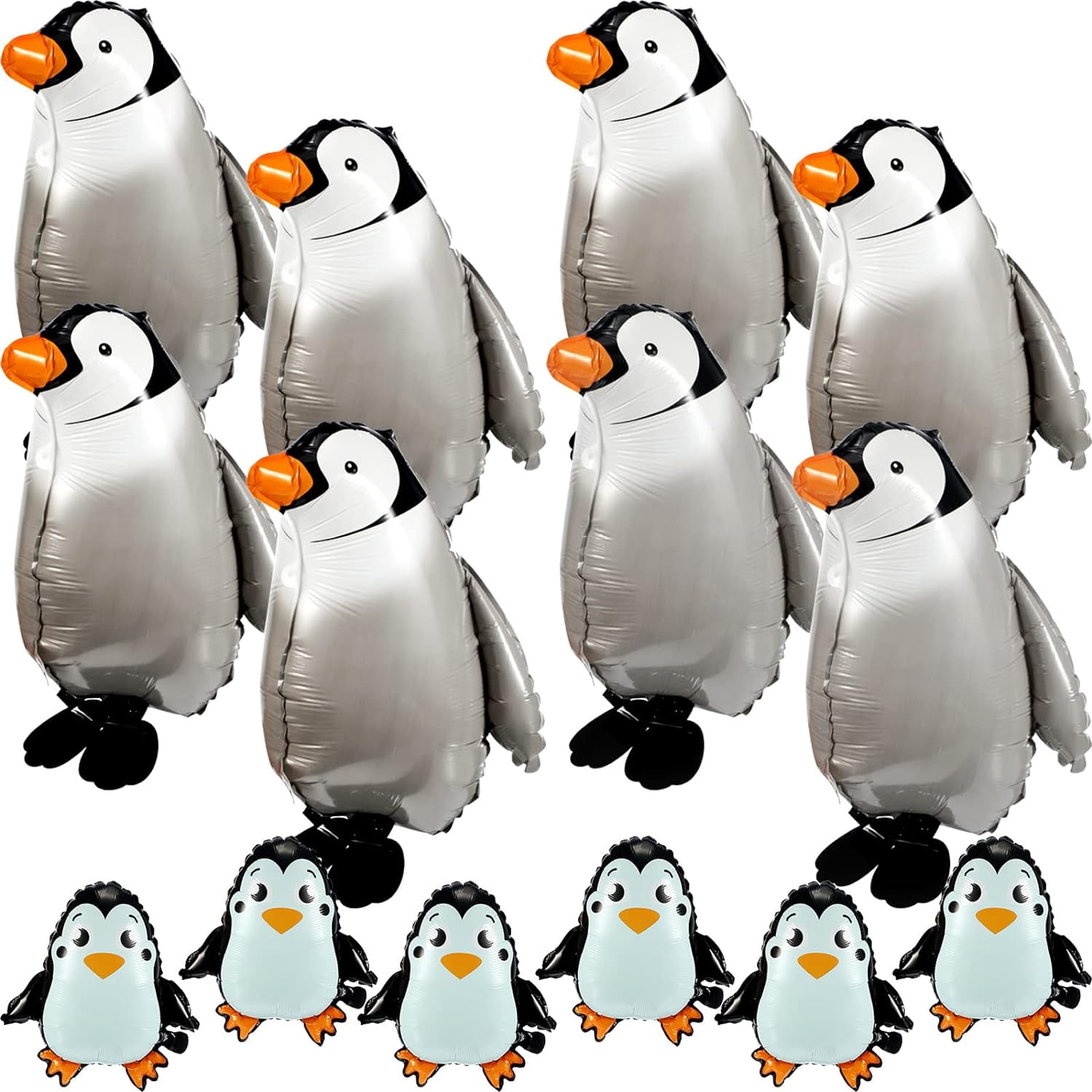 14 Pieces Penguin Balloons Jumbo Walking Penguin Foil Balloon for Birthday Party Favor Wedding Supplies