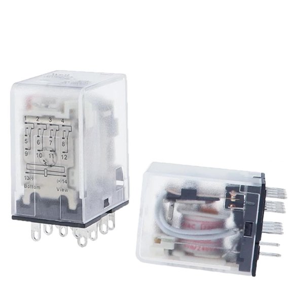 14-Pin 4PDT General Purpose Power Relay MY4NJ for AC/DC, Solid State Control, 1 Pack