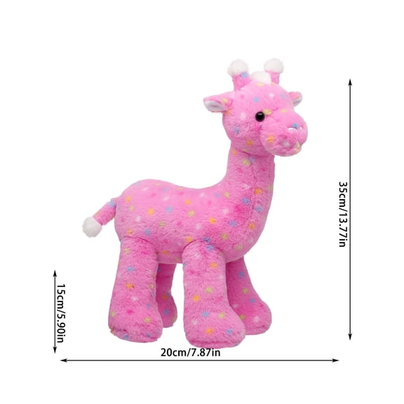 14" Pink Frosted Animal Cookie Giraffe Stuffed Animal - Artisan Crafted Collectible Plush forDiscerning Adults, Premium Display Piece (1Pc)
