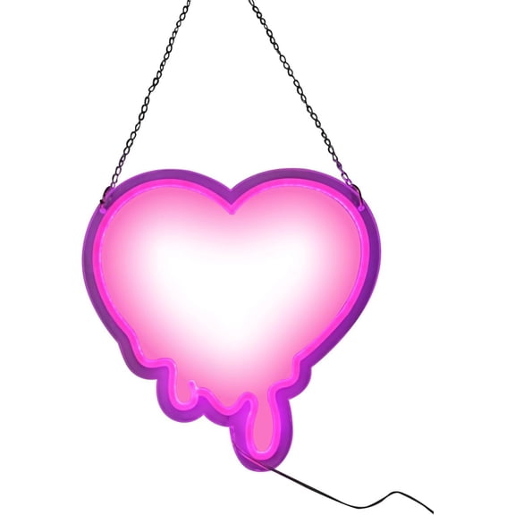 14" Pink Love Make My Heart Melt Custom Design Decorated Acrylic Panel Handmade Man Cave Led Neon Sign Light Handmade LED Neon Tubing Signs