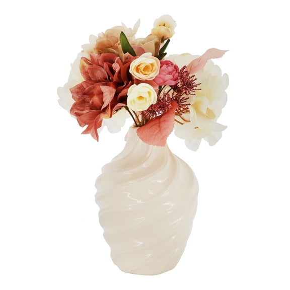 14" Pink Rose & Hydrangea Vase Tabletop Dcor by Ashland