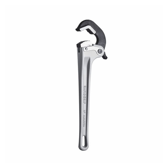 14" Pipe Wrench, Aluminum Straight Plumbing Wrench, Automatic Adjustment, Adjustable Jaw, Heavy Duty, Ergonomic Handle, Hangable, for Water Pipes & Automotive